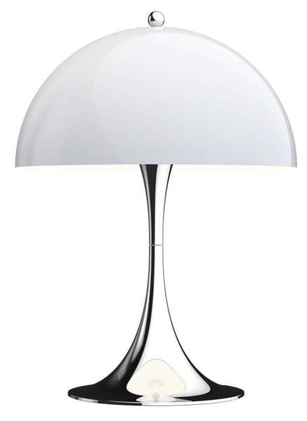 Panthella en gris opalisé et chromé